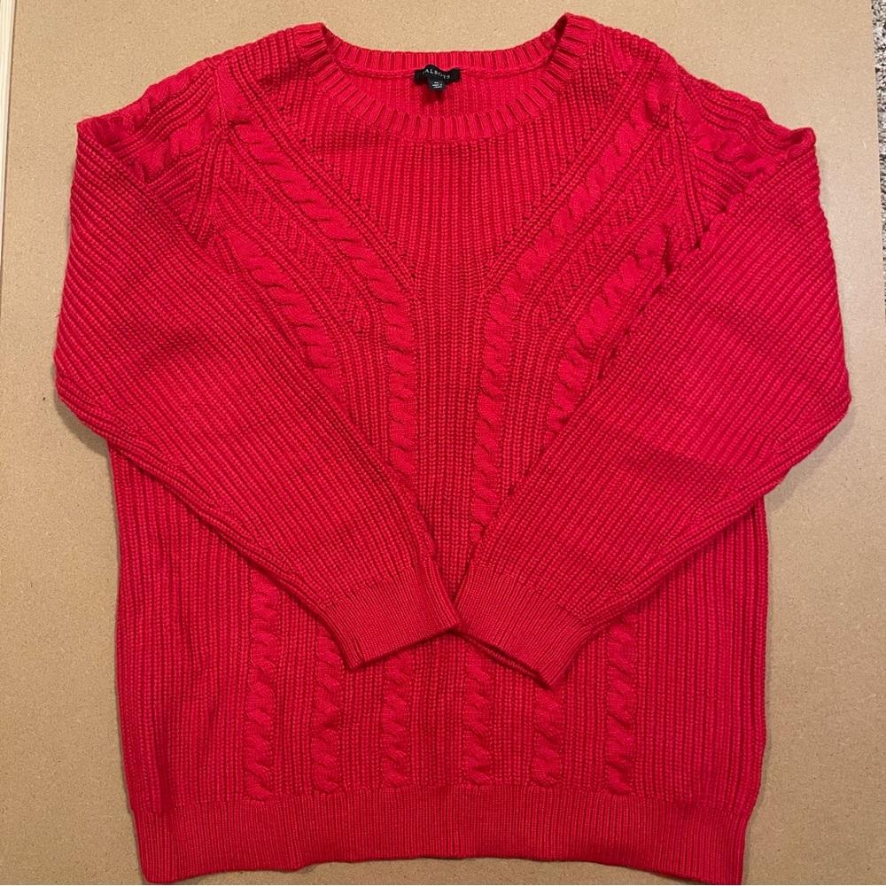 Talbots Red Cable Knit Sweater - Picture 5 of 7